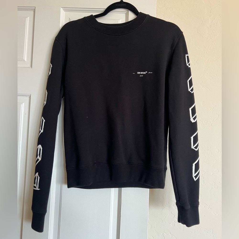 NWOT Off-White Black Diagonal Marker Arrows Sweatshirt